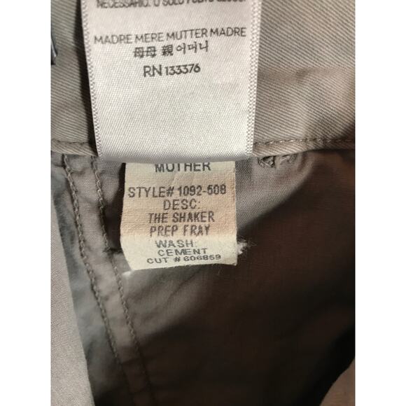 Mother Denim Womens 25 The Shaker Prep Fray Killing Time Tan Pink Racing Stripe - Picture 11 of 13